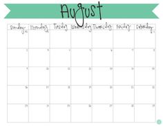 printable august calendar 2015