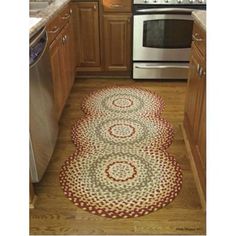 braided trivet candle mat hot pad runner BURGUNDY BLUE GRAY kitchen 8/" 106M