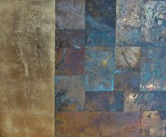 foil poster Copper foil print Copper trend abstract art Embrace the chaos