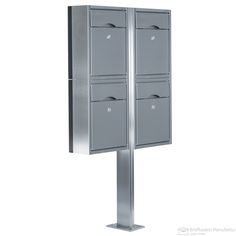 4er Edelstahl Briefkastenanlage freistehend PREMIUM-ELEGANCE ... 4er Edelstahl Briefkastenanlage freistehend PREMIUM-ELEGANCE ...