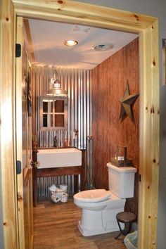 Perfectly Executed Barn Style Bathroom Perfectly Executed Barn Style Bathroom