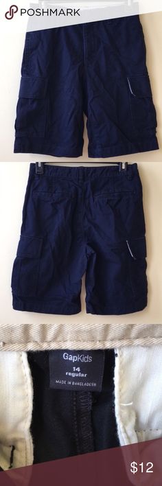 NWT Boy/'s Gymboree Uniform navy blue adjustable shorts w// belt ~ 4 5 6 7 8 10