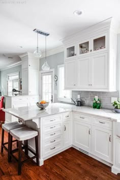 Modern White Kitchen Cabinets, White Shaker Cabinets, Custom Kitchen Cabinets, Contemporary Cabinets