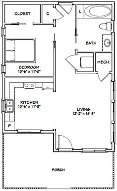 Pin By Lois Pontillo On Tiny House Blueprints Pinterest 24x32 House 24x32h2a 725 Sq Ft Excellent Floor Plans