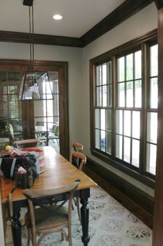the best neutral paint colours to update dark wood trim decor