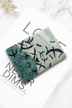 Biahos Leather Passport Cover Milk Cap And Snails Wallet For Passport Case