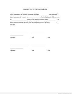 Home Purchase Agreement Form Free New Printable Reference To Improvements Template 2015 Sample Forms . Home Purchase Agreement Form Free Impressive Printable Reference To Improvements Template 2015 Sample Forms .