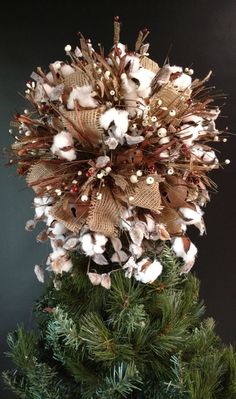 christmas tree topper tree topper rustic cotton cotton arrangement cotton tree topper - Rustic Christmas Tree Topper christmas tree topper tree topper rustic cotton cotton arrangement cotton tree topper - Rustic Christmas Tree Topper