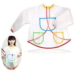 Childrens Long Sleeved Painting Apron Craft Art School Home Cooking Kids