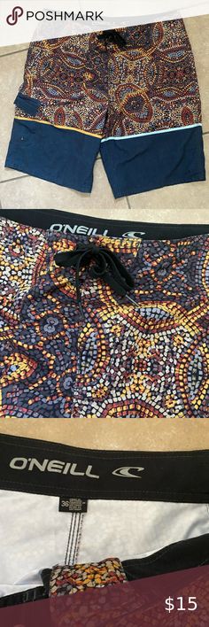 Merona Men/'s Blue Geometrical Circle Print Swim Trunks Board Shorts sz XXL 44//46