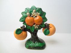Vintage Orange Salt and Pepper Shakers Souvenir of Florida