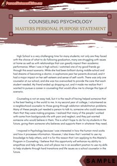 Counseling psychology admissions essay
