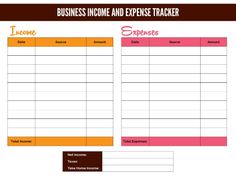 tracking business expenses and income