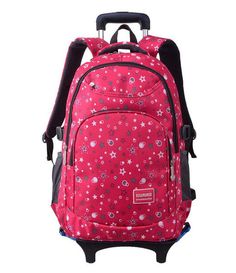 3PC Kid Boy Girl Schoolbag 2 Wheels Rolling 16/" Luggage Backpack Pen Lunch Bag