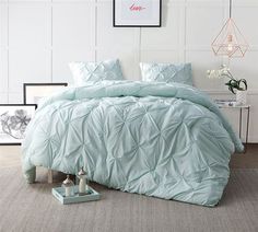 Hint Of Mint Pin Tuck Full Comforter Oversized Full Xl Bedding Hint Of Mint Pin Tuck Full Comforter Oversized Full Xl Bedding