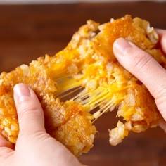 We'll take tots over bread any day, especially for a grilled cheese. Get the recipe at Delish.com. #delish #easy #recipe #tatertots #grilledcheese #sandwich #lunchrecipes #sandwichrecipes #cheesy