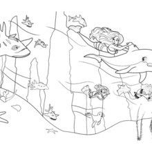 Sharks Hunting Down Barbies Mermaods Coloring Pages Check It Out In Barbie A Mermaid Tale