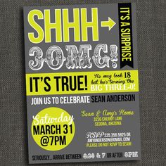 30 birthday invite