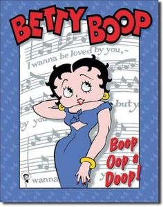 Betty Boop retro telephone ad TIN SIGN vtg metal home wall decor 50/'s theme 1240