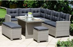 Groupon Goods Global Gmbh Barcelona Rattan Effect Garden Furniture Browse Our Range Of Garden Rattan Lounge Sets And Dining For Delivery Within Working Days Including Deliveries To Scotland