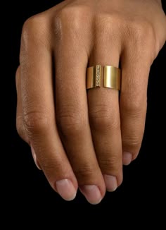 Caballeros de lujo hombres anillo amarillo oro 18k PL cristal idea de regalo cumpleaños