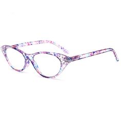 FancyG/® Womens Fashion Sunglasses Diamond Eye Style Flower Look UV Protection Eyewear Lavender