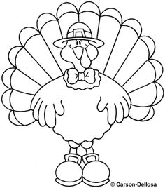 turkey coloring page fonts and free printables pinterest