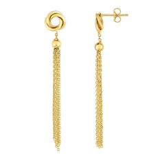 1.5 Height 14k Gold Polished Fancy Teardrop Drop and Dangle Jackets for Stud Earrings