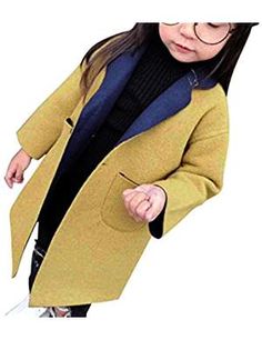YISUMEI Big Girls Wool Cotton Jacket Long Blend Coats Winter Warm Overcoat