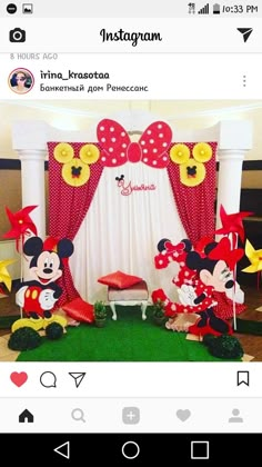 Minnie & mickey birthday Mickey Mouse Baby Shower, Minnie Party, Minnie Mouse Birthday, Minnie Mouse Theme, Minnie Mouse Birthday Party