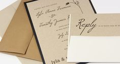 kraft black and white wedding invitation suite with tag and twine printed on desert - Invitation Card Stock kraft black and white wedding invitation suite with tag and twine printed on desert - Invitation Card Stock