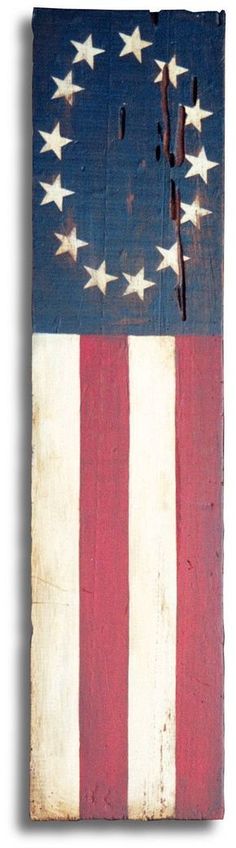 Tattered American Flag Blank DIY Metal Art