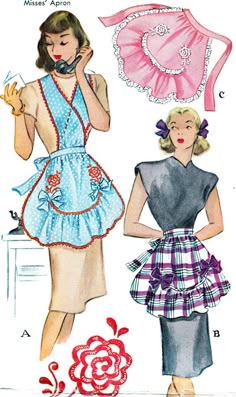 McCalls Patterns M2947 Misses Aprons One Size Only