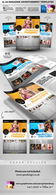 2x3 Magazine AD Templates Vol 02 Magazine ads, Template and Ads