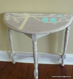 Annetique Designs Nursery End Table Make Over White Chevron Diy Bird Table Nursery