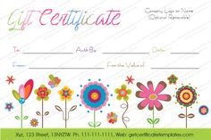 275 best beautiful printable gift certificate templates images printable gift certificate template