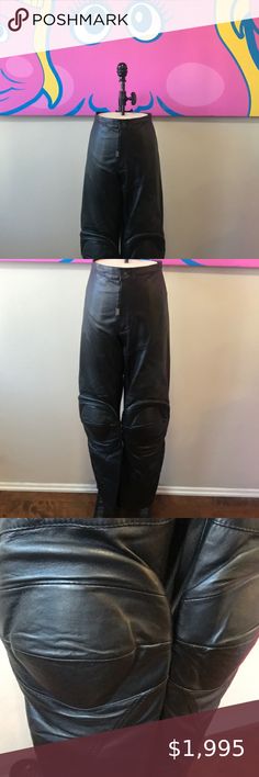 NEW FEMALE SOFT LEATHER MOTORCYCLE TOURING PANTS CE ARMOUR COMFORT FIT SIZE 14