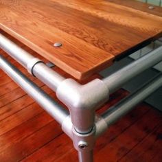 Plumbing Pipe Furniture Google Search Galvanized Items Similar To Portland Furniture Galvanized Pipe And Salvaged Butcher Block Modern Sofa Table On Etsy