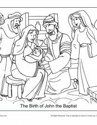 Image Result For John The Baptist Is Born Coloring Page