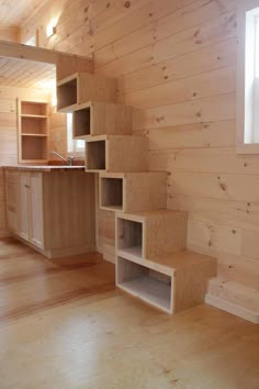 Sherwood Tiny House - Imgur Tiny House Design, Garages, Tiny House Stairs, Tiny House Loft, Tiny House Bathroom, House Loft, Tiny House, Loft Stairs, House Stairs