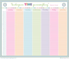 7 day appointment book template