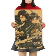 HOT Japan Anime Attack on Titan Survey Corp Cool Home Decor Poster Wall Scroll