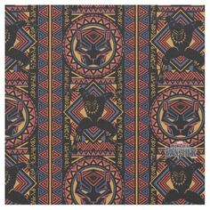 Black Panther Head Toss From Black Panther Movie Cotton Fabric