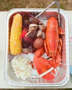 Seafood Lobster Clams Corn on Cob Potato Dinner Plate Platter Christmas Ornament