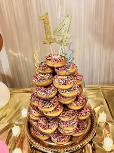 donut birthday cake what