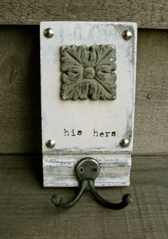 His And Hers Rustic Key Holder Coat Hook Hand By Bonnielecat His And Hers Rustic Key Holder Coat Hook Hand By Bonnielecat