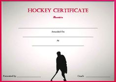 25 Best Hockey Certificate Templates Images Blank Hockey Certificate Template Templates Field Ice