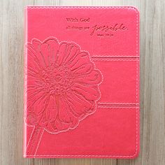 All Things Are Possible Classic LuxLeather Journal In Pink All Things Are Possible Classic LuxLeather Journal In Pink