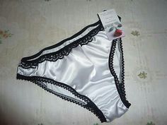 Shiny PALE LILAC SATIN ivory French BIKINI BRIEF panties PLAIN SIMPLE XS-XXL