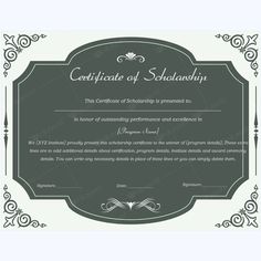 printable scholarship certificates
